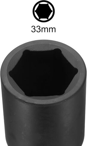 uxcell 3/4-Inch Drive 19mm 12-Point Deep Impact Socket, CR-MO Steel 78mm Length, Metric Sizes in Kuwait