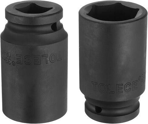 uxcell 3/4-Inch Drive 19mm 12-Point Deep Impact Socket, CR-MO Steel 78mm Length, Metric Sizes in Kuwait