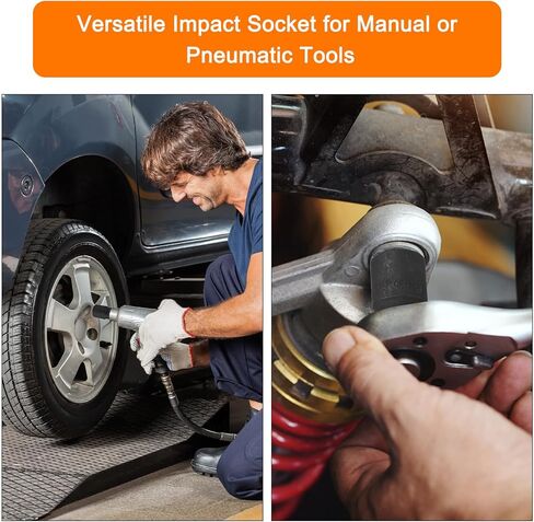 uxcell 3/4-Inch Drive 19mm 12-Point Deep Impact Socket, CR-MO Steel 78mm Length, Metric Sizes in Kuwait