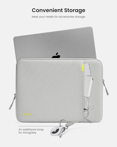 tomtoc 360° Protective Laptop Sleeve for 15-inch MacBook Air M4/A3241 2025, M3/A3114 2024, M2/A2941 2023, 15-inch MacBook Pro A1990 A1707, Dell XPS 15 Plus Laptop, Water-Resistant Computer Case Bag in Saudi Arabia