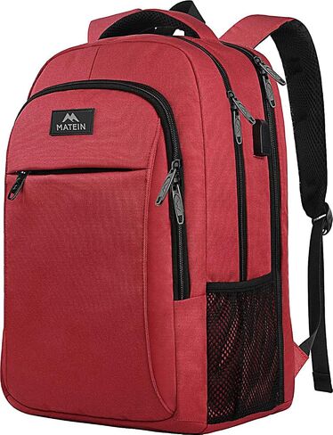 MATEIN Travel Laptop Backpack, Business Anti Theft Slim Sturdy Laptops Backpack with USB Charging Port, Water Resistant College School Computer Bag Gift for Men & Women Fits 15.6 Inch Notebook, Grey in Saudi Arabia