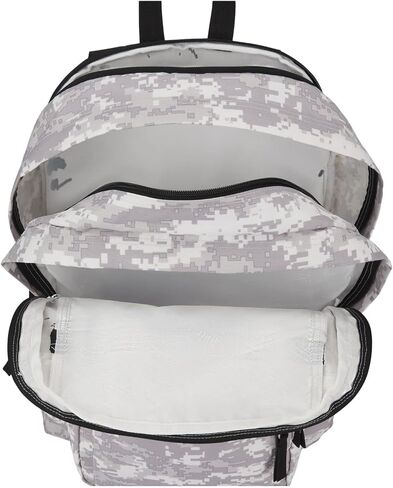 حقيبة الظهر Jansport Laptop - حقيبة كمبيوتر مع مقصورتين ، وأشرطة كتف مريحة ، وأكمام الكمبيوتر المحمول 15 "، ومقبض النقل - حمول الكتب - الأسود in Kuwait