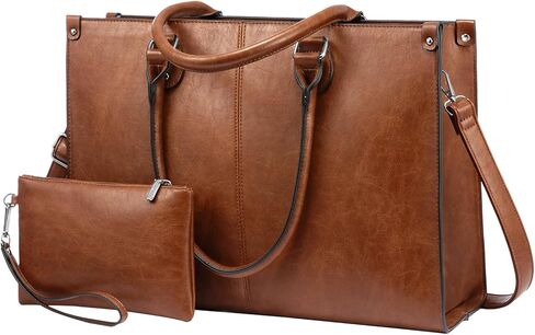 LOVEVOOK Laptop Bag for Women, 15.6 inch Laptop Tote Bag Vintage Work Bags for Women Computer Bag Office Briefcase Handbag in Saudi Arabia