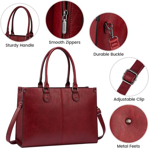 LOVEVOOK Laptop Bag for Women, 15.6 inch Laptop Tote Bag Vintage Work Bags for Women Computer Bag Office Briefcase Handbag in Saudi Arabia