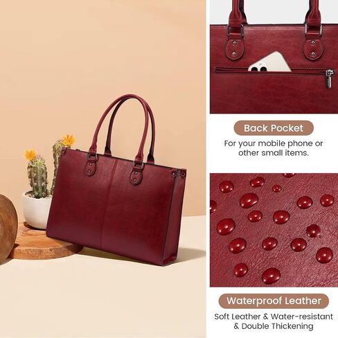 LOVEVOOK Laptop Bag for Women, 15.6 inch Laptop Tote Bag Vintage Work Bags for Women Computer Bag Office Briefcase Handbag in Saudi Arabia