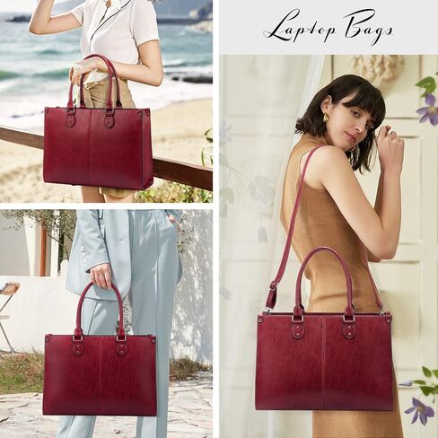 LOVEVOOK Laptop Bag for Women, 15.6 inch Laptop Tote Bag Vintage Work Bags for Women Computer Bag Office Briefcase Handbag in Saudi Arabia