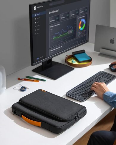 tomtoc 360 Protective Laptop Carrying Case for 15.6 Inch Lenovo, HP, ASUS, Dell, Acer Laptop Notebook Ultrabook, Water-Resistant Shockproof Carrying Case Bag with Accessory Pocket in Kuwait
