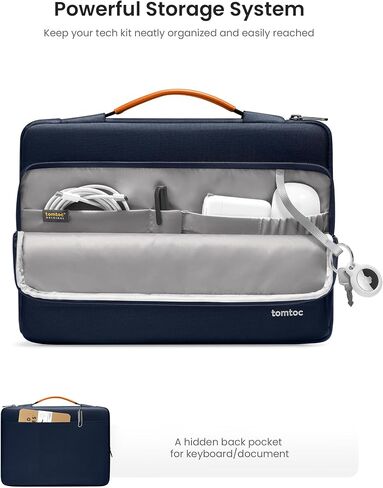 tomtoc 360 Protective Laptop Carrying Case for 15.6 Inch Lenovo, HP, ASUS, Dell, Acer Laptop Notebook Ultrabook, Water-Resistant Shockproof Carrying Case Bag with Accessory Pocket in Kuwait