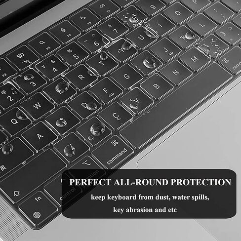 EooCoo Case Compatible with MacBook Air 13 inch 2025 2024 2023 2022 M3 M2 A3113 A2681, Clear Air 13.6" Laptop Hard Shell Case + TPU Keyboard Skin Cover + Screen Protector, Crystal Clear in Saudi Arabia