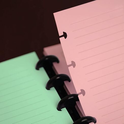 Junior Size Refills Paper, A5 Loose Leaf Paper for TUL Custom Note-Taking System Discbound Notebook Planner Inserts, 5 Colors(20 Sheets/C), Total 100 Sheets/200 Pages, College Ruled, 5.5 X 8.5 Inch in Kuwait