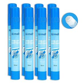 Aimoh Envelope Moistener with Adhesive, Fast-Drying, Envelope Sealer, Stamp and Letter Glue licker, Ideal for envelopes, Stamps, Letters - 4 Pack (13454)