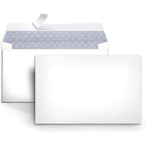 Amazon Basics 6 3/4 Security Tinted Envelopes with Peel and Seal, 100-Pack, White