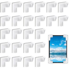 24Pcs Edge Foam Protection Corners for TV Frame Photo Mirror,Packing Foam Corner Protectors for Shipping Moving Foam Packing Material for Shipping