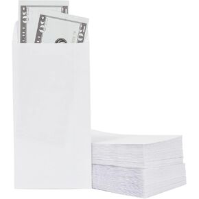 Juvale Brown #7 Small Money Envelopes for Cash, 3.5 x 6.5 Inches Budgeting, Banks, Money Saving Challenges, Currency Envelopes for Coins, Budget Planning, 130 GSM - 100-Pack