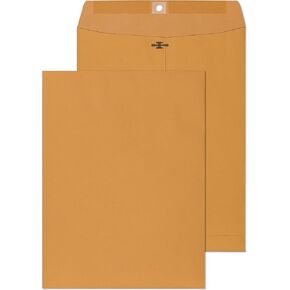 Clasp Envelopes 9x12 Inches Brown Kraft Catalog Letter Envelopes - 30 Pack - with Clasp Closure & Gummed Seal - 28lb Heavyweight Paper Envelopes for Home, Office, Business, Legal or School