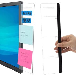 MDOZQ Office Desk Accessories 2pcs Computer Monitor Memo Board Message Board Supplies for Women Men Sticky Note Holder Home Desktop Decor