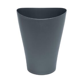 Rubbermaid Spa Works Vanity Wastebasket, Home/Bathroom/Office Use, Small 2.25 Gallon, Plastic, Gunmetal Blue, Home/Kitchen/Garage/Apartment/Office