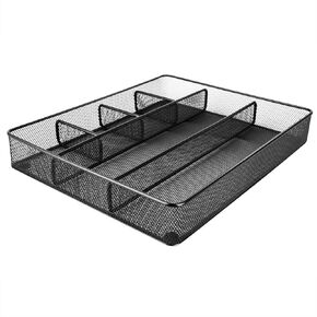 Amazon Basics Mesh Drawer Organizer, Black, Pack of 4