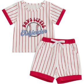 Baby Boy Baseball Outfit Mama's Boy Short Sleeve Romper Sweatshirt Shorts Set Infant Toddler Sweatsuit Outfits