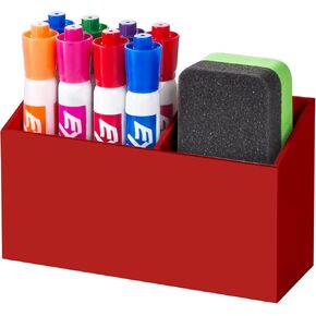 BEYGORM Magnetic Dry Erase Marker Holder for Whiteboard,Non-slip Acrylic Magnet Pen Holder for Fridge Refrigerator,Locker Organizer for Work,Locker Accessories,Pencil Cup for Desk,Marker Organizer