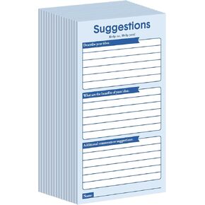 400 Sheets Suggestion Cards Comment Cards Complaint Cards for Suggestion Box with Lock Feedback Box Cards Continuous Improvement Cards for Customer Complaints(Black)