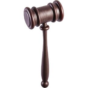 Rubies Adult Judge's Costume Accessory Plastic Judge's Gavel, Brown, One Size US for Themed Parties and Halloween