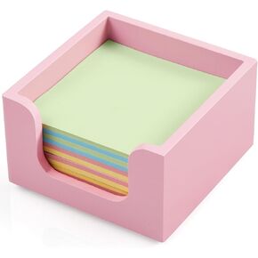 Sticky Note Holder, Acacia Wood Post It Note Dispenser for Office Desk Accessories, Self Stick Note Pad Holder, Memo Pad Holder Dispenser Organizer for School Office Desk Supplies