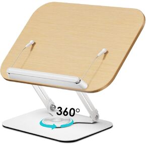 Viozon Book Stand للقراءة ، حامل الكتب ، الطول والزاوية القابلة للتعديل ، قاعدة دوارة 360 درجة ، قابلة للطي ومحمولة ، خفيفة الوزن للمكتب ، المطبخ ، الكتب المدرسية ، الوصفة ، المجلة ، أوقد ، قرص DW