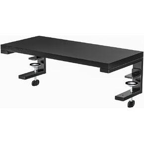 ARES WING 3 in 1 Versatile Clamp on Desk Shelf, 15 inches Desk Extender Shelves, Heavy Duty Desktop Organizer for Gaming and Office Accessories, Black