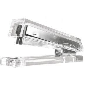 Kantek Clear Acrylic Desk Stapler, Large Capacity Holds a Full Strip of Standard Staples, 1.4" x 6" x 2.3", Non-Skid Feet, Office Organizer, Desk Accessory
