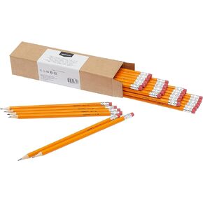 Amazon Basics Woodcased Classroom #2 Pencils with Erasers, Pre-sharpened, HB Lead, Value Pack of 30 count, Orange