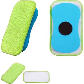 2 Packs Chalkboard Eraser - Washable Reusable Microfiber Eraser Cleaning Chalk/Markers/Duster Tool in Home Classroom Office Attached 2 Pcs Microfiber Cloth WP03
