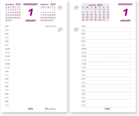 Brownline® 2025 Daily Desk Calendar Refill, 12 Months, January to December, 6" x 3.5" (C2R-25) in Saudi Arabia