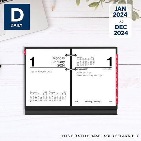 AT-A-GLANCE 2025 Desk Calendar Refill, Daily, 3" x 3-3/4", Mini, Loose-Leaf (E9195025) in Saudi Arabia