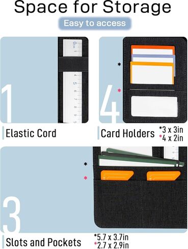 Sturdy Planner Cover for Rocketbook Smart Notebook - Water-Resistant Fabric Padfolio, Business Padfolio with Zipper Pen Pocket, Fits 8.5 x 11 Letter Size, Rocketbook Accessories (Blue) in Kuwait