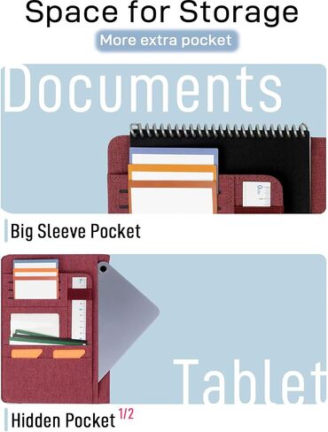 Sturdy Planner Cover for Rocketbook Smart Notebook - Water-Resistant Fabric Padfolio, Business Padfolio with Zipper Pen Pocket, Fits 8.5 x 11 Letter Size, Rocketbook Accessories (Blue) in Saudi Arabia