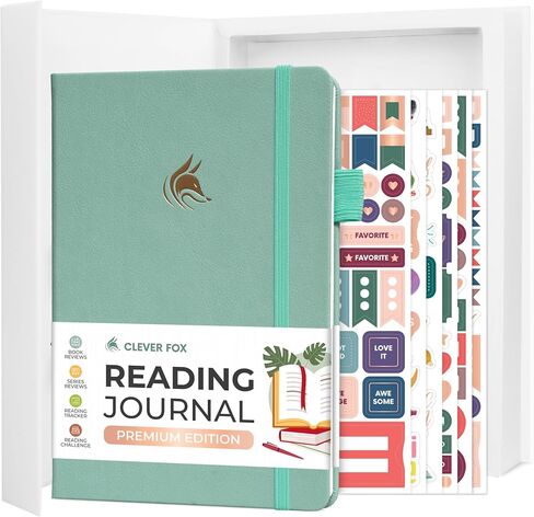 Clever Fox Reading Journal Premium – Review Log Notebook with Reading Tracker – Gifts & Accessories for Book Lovers, Adults & Kids (Mint Cream) in Saudi Arabia