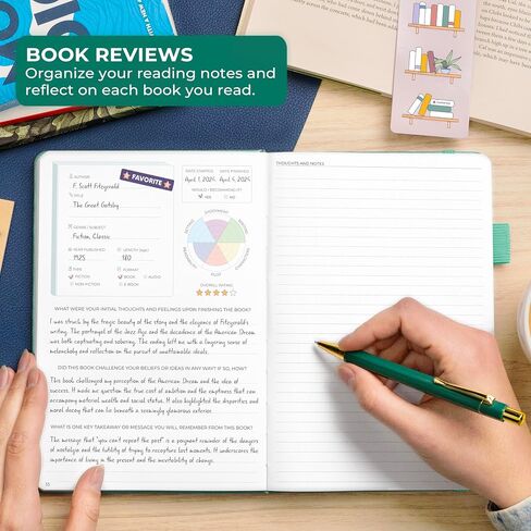 Clever Fox Reading Journal Premium – Review Log Notebook with Reading Tracker – Gifts & Accessories for Book Lovers, Adults & Kids (Mint Cream) in Saudi Arabia