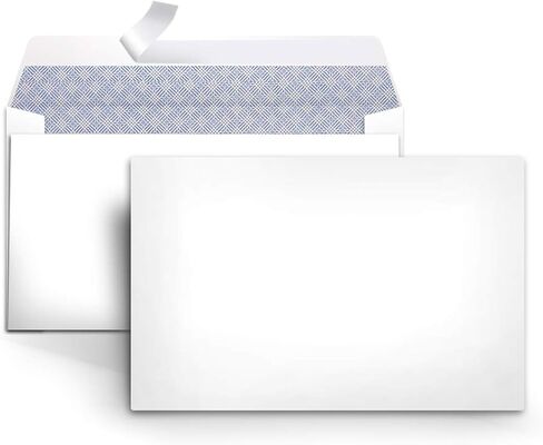 Amazon Basics 6 3/4 Security Tinted Envelopes with Peel and Seal, 100-Pack, White in Saudi Arabia