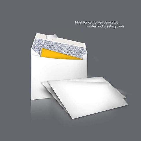 Amazon Basics 6 3/4 Security Tinted Envelopes with Peel and Seal, 100-Pack, White in Saudi Arabia