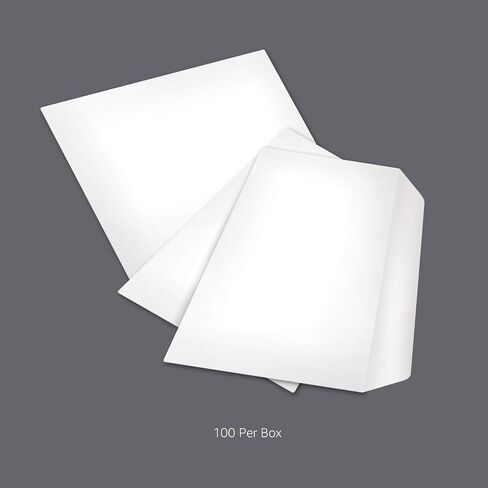 Amazon Basics 6 3/4 Security Tinted Envelopes with Peel and Seal, 100-Pack, White in Saudi Arabia