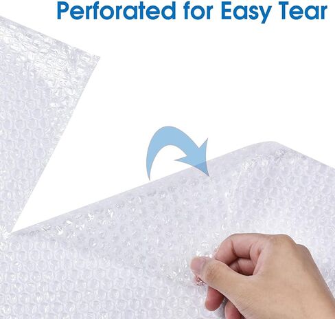 Bubble Cushioning Wrap Roll, Sumono 12 Inch x 72 Feet Total [2 Rolls of 36 Feet] Bubble Roll Perforated 12 Inch Included 20 Fragile Sticker Label in Saudi Arabia