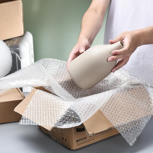 Bubble Cushioning Wrap Roll, Sumono 12 Inch x 72 Feet Total [2 Rolls of 36 Feet] Bubble Roll Perforated 12 Inch Included 20 Fragile Sticker Label in Saudi Arabia