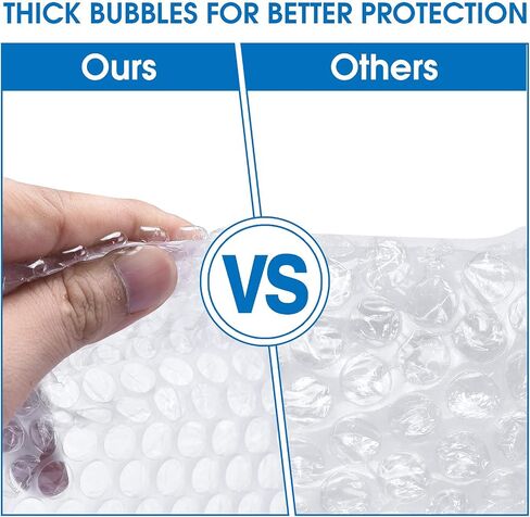 Bubble Cushioning Wrap Roll, Sumono 12 Inch x 72 Feet Total [2 Rolls of 36 Feet] Bubble Roll Perforated 12 Inch Included 20 Fragile Sticker Label in Saudi Arabia