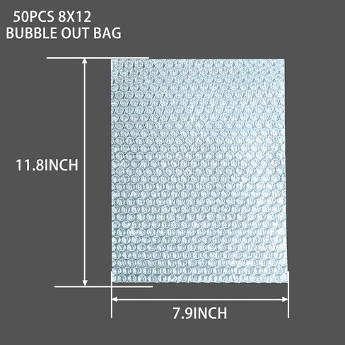 50 Pcs Bubble Pouch Wraps, 6''x8'' Clear Bubble Out Bags for Packing, Double Walled Cushioning Bags for Shipping, Storage and Moving in Kuwait