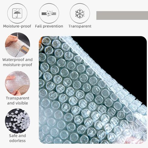 50 Pcs Bubble Pouch Wraps, 6''x8'' Clear Bubble Out Bags for Packing, Double Walled Cushioning Bags for Shipping, Storage and Moving in Kuwait