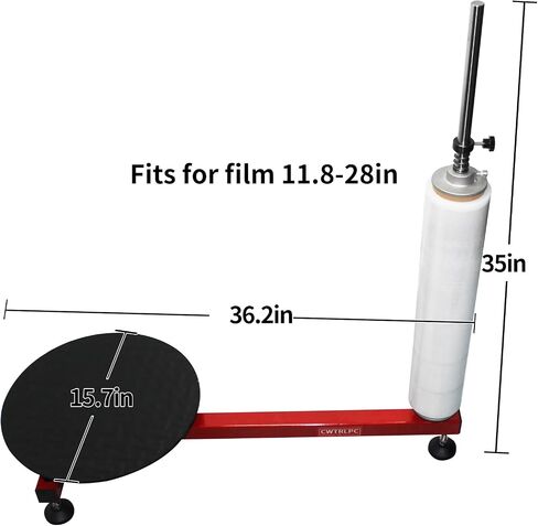 Electric Stretch Film Wrapping Bench,Film Dispenser Wrap Machine,Heavy Duty Film Wrapper Table Pallet Box Shrink for 12-28in Film, 110V in Saudi Arabia