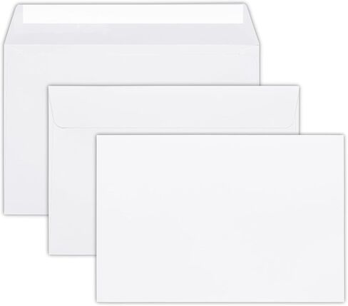 6x9 Booklet Envelopes - 250 pack - Mailing Envelopes Self Seal - White Letter Envelopes with Peel & Seal Closure - Open-Side 6x9 Envelopes - 28 lb Paper - Plain Envelopes for Business and Personal Use in Kuwait