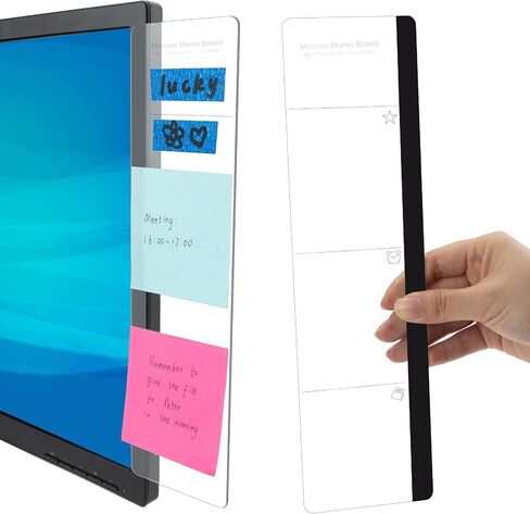 MDOZQ Office Desk Accessories 2pcs Computer Monitor Memo Board Message Board Supplies for Women Men Sticky Note Holder Home Desktop Decor in Kuwait