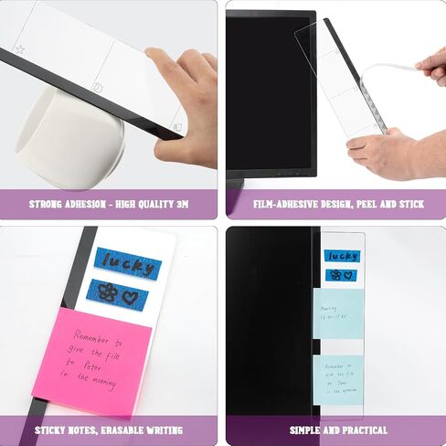 MDOZQ Office Desk Accessories 2pcs Computer Monitor Memo Board Message Board Supplies for Women Men Sticky Note Holder Home Desktop Decor in Kuwait